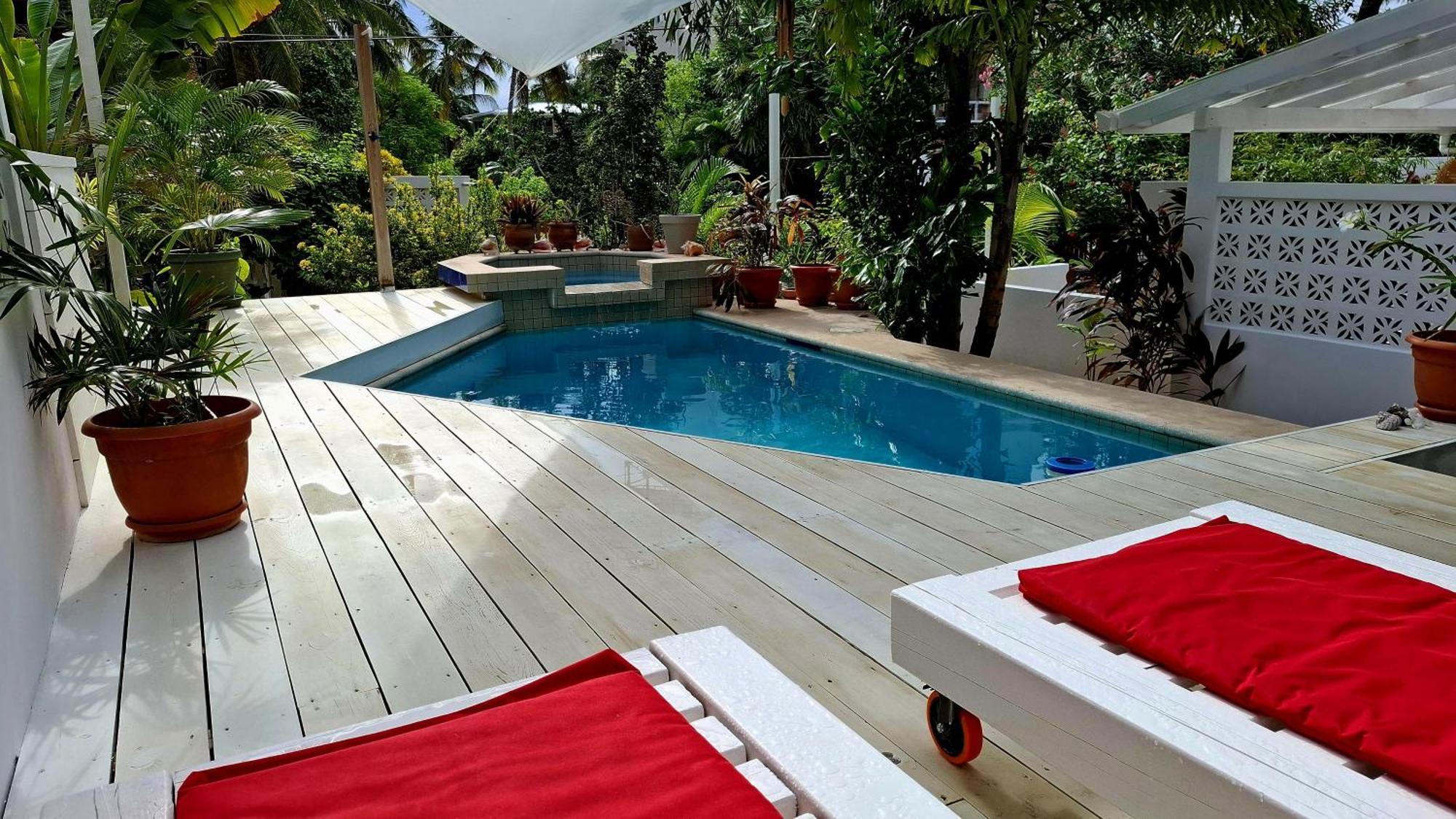 Amanda'S Place Green Studio - Pool And Tropical Garden Кайе Колкер Екстериор снимка